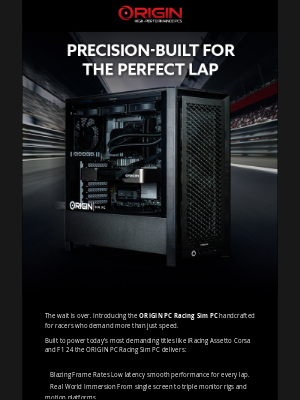 The ORIGIN PC Racing Sim PC Has Arrived