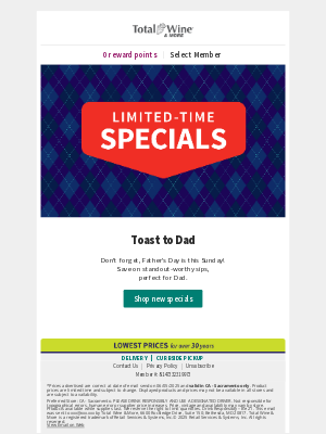 Total Wine & More - New Limited-Time Specials are Here for Father’s Day