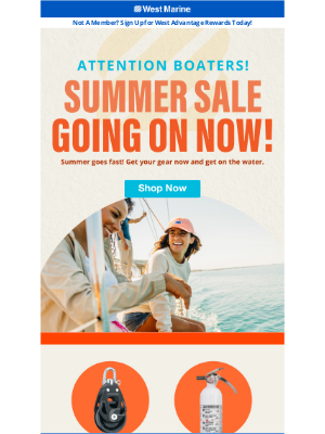 West Marine - Last Chance, Just in Time for Dad—Summer Sale Ends Tomorrow!