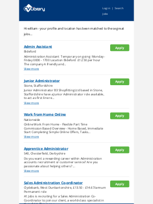 CV-Library - Latest jobs matching your profile