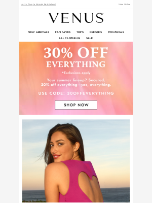 VENUS Swim & Fashion - New Arrivals Made for Heatwaves & Happy Hours