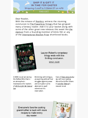 Barnes & Noble, INC - Your Weekly New & Noteworthy