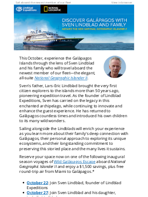 Lindblad Expeditions -  Explore the Galápagos Islands with Sven Lindblad and Family