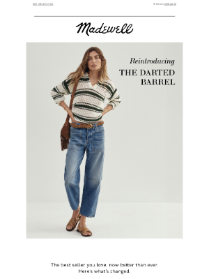 Madewell - The Darted Barrel-Leg Jean, updated