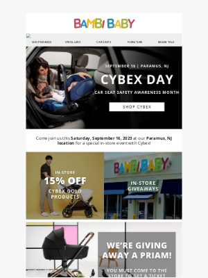 Bambi Baby Store - 🚨 This Saturday Is Cybex Day! 🥳