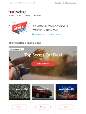 Hotwire - We're ready to welcome you back: Sightsee local destinations with last-minute deals