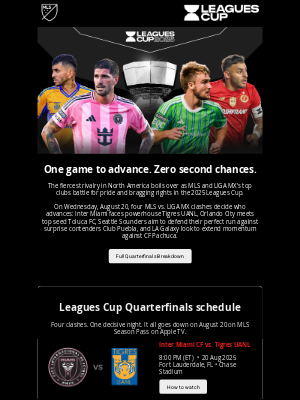 Major League Soccer - Get ready for the Leagues Cup Quarterfinals