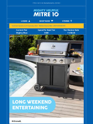 Home Hardware (Australia) - Donald, Get Long Weekend Ready with Mitre 10!