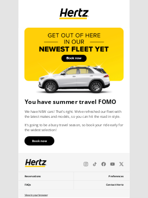Hertz - 😮 Summer travel FOMO? Rent our newest fleet yet, Luther!