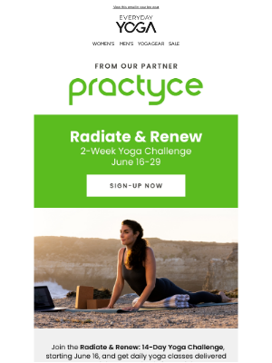 YogaOutlet - Radiate & Renew: FREE 14-Day Yoga Challenge Starts June 16th + $500 Prize!