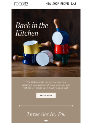 Food52 - Dansk’s butter warmer is back!