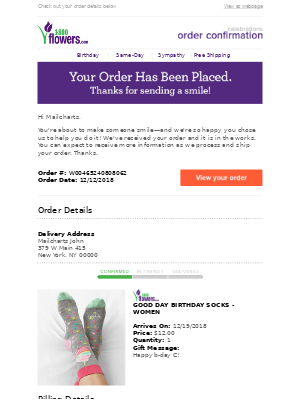 13 Order Confirmation Email Template & Subject Line Examples