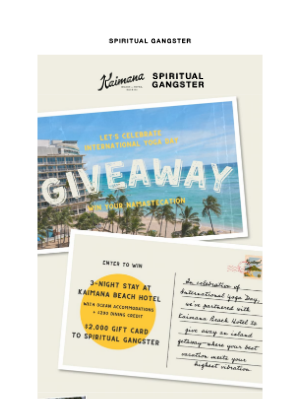 Spiritual Gangster - OVER $3k IN PRIZES (IN PARADISE)