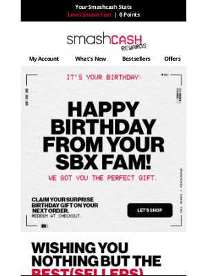 Smashbox Cosmetics USA - Happy Birthday (Your Gift’s Inside)