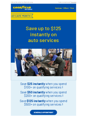 Goodyear Auto Service - Save up to $125 instantly on auto services