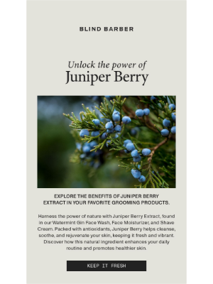 Blind Barber - 🌿 Juniper Berry’s Skin Secret