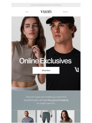 Vuori - Online-Exclusives Are In