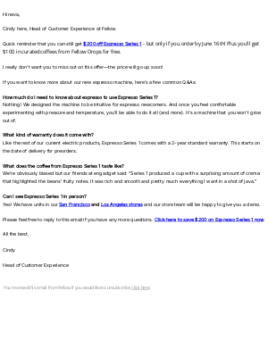 Fellow - All your espresso FAQs + $200 off when you order by June 16th