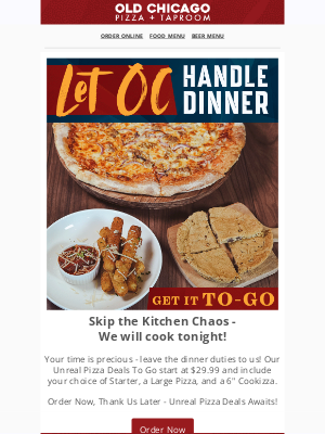 Old Chicago Restaurants - 🙌 A Deal so Delicious - It's UnReal! 🙌