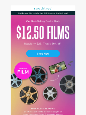 Southtree - 50% off film transfers, anyone?