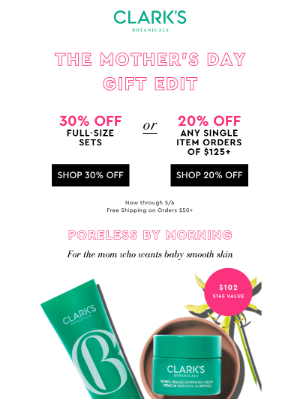 Clark's Botanicals - 30% Off Poreless by Morning