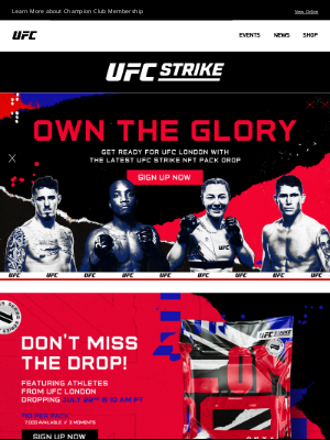 Ultimate Fighting Championship - UFC Strike NFT Drop Ft. UFC London | July 22 @ 10AM PT