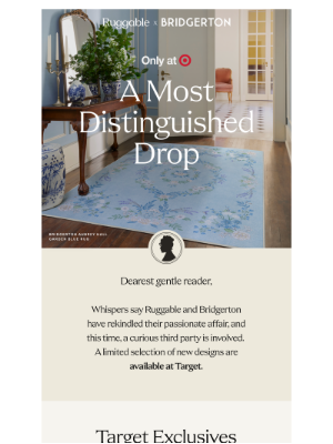 Ruggable - Whispers are true: Bridgerton debuts at Target