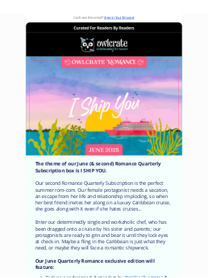 Owl Crate - JUNE QUARTERLY ROMANCE THEME REVEAL!❤️