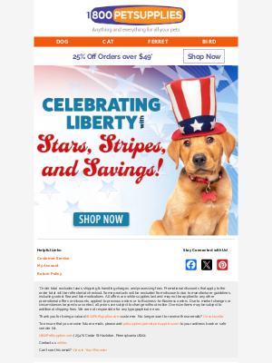 dog - Hooray for the USA! 25% Off Your Order