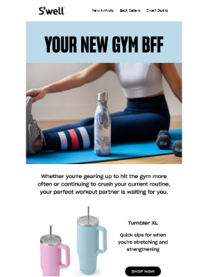 S'well Bottle - A Workout Partner That Motivates You To Stay Hydrated? We Have That