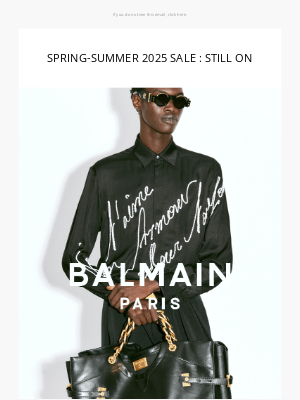 Balmain Paris - SPRING-SUMMER 2025 SALE : STILL ON