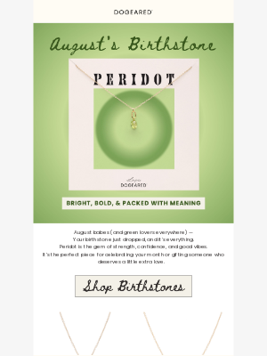 Dogeared - Peridot season has entered the chat 💚