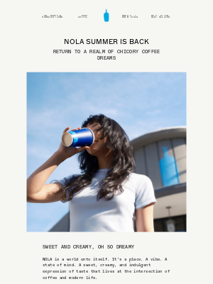 Blue Bottle Coffee - It’s NOLA Summer. Dive in.