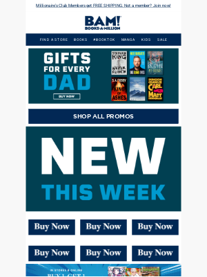 Books-A-Million - Stephen King's Latest Novel, A Collection from Steve Martin + MORE!⭐