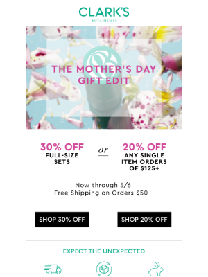 Clark's Botanicals - Mother’s Day Sale Starts Now 💐