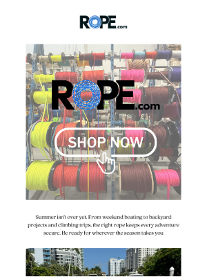 ROPE - Summer’s not over—gear up with ropes made for the water
