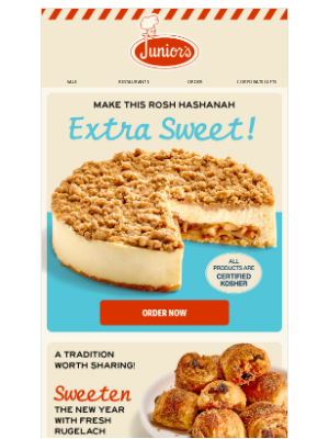 Junior's Restaurant & Cheesecake - Rosh Hashanah Treats – Place Your Order Today
