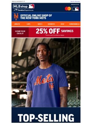 Mlbshop - Your Mets Must-Haves Are 25% Off!