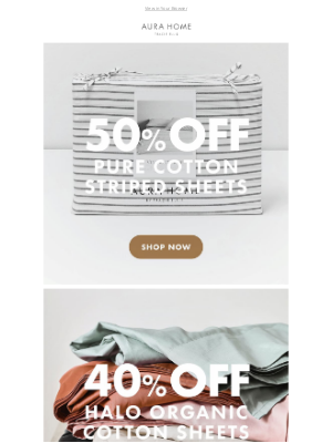 Aurahome (Australia) - 💜 S-A-L-E 💜 50% off Striped Sheets 💜