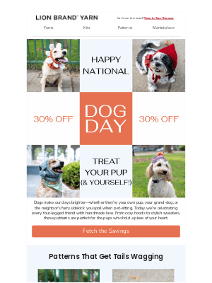 Lion Brand Yarn - Happy National Dog Day! 🐕 For every pup in your life