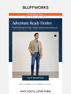 Bluffworks - Denim That's Ready to Go