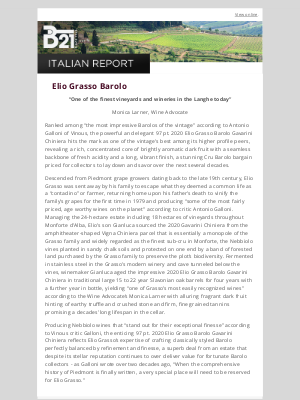 B-21 Fine Wines - 💯 Elio Grasso Barolo 💯