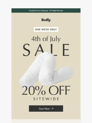 Buffy - 4th of July Sale: Save 20% On Performance Cooling Bedding