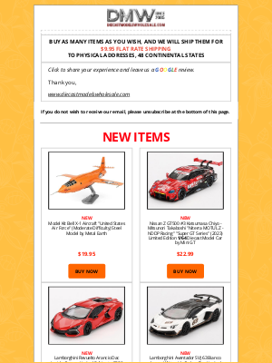 Diecast Models Wholesale - New Arrivals & Back in Stock Notification