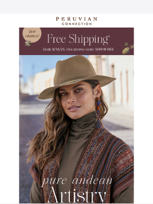 Peruvian Connection - Last chance for free shipping!