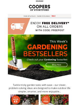 Coopers of Stortford - ❤️ Loved by Thousands – Our Top Garden Lines Revealed! 🌳