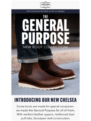 Thursday Boot Company - New Chelsea Boot Collection!