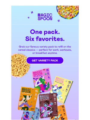 Magic Spoon - Six protein-packed flavors, zero sugar crashes