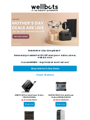 wellbots - 🎉 Surprise! New Mother’s Day Deals Just Dropped