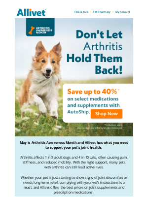 Save Up to 40% During Arthritis Awareness Month